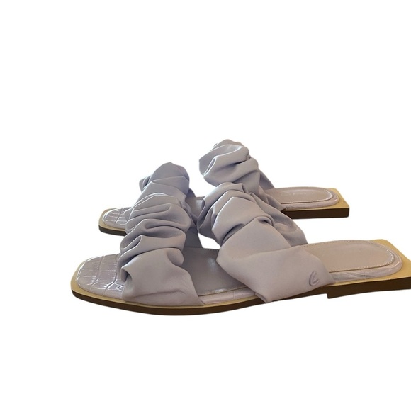 Circus Sam Edelman Iggy Lavender purple scrunchy Ruffle Slide Sandals vacation - Picture 6 of 10